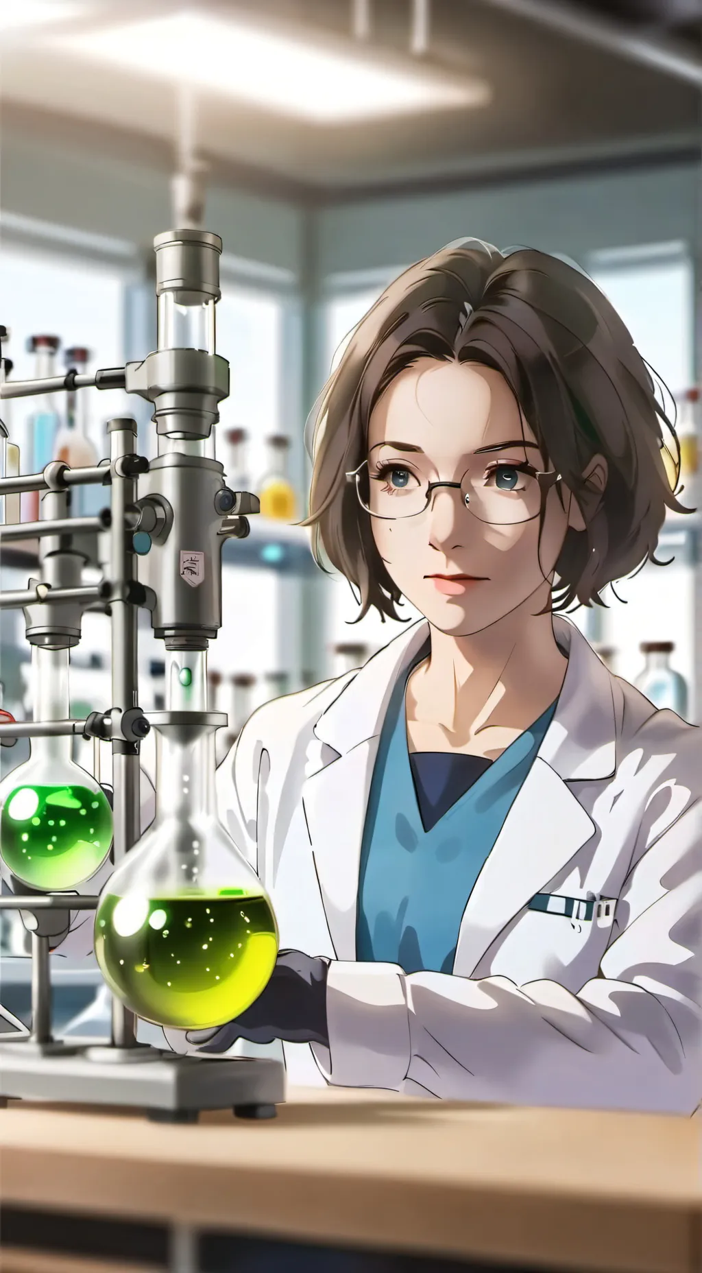 ai character: SCIENTIST SCHOOL background