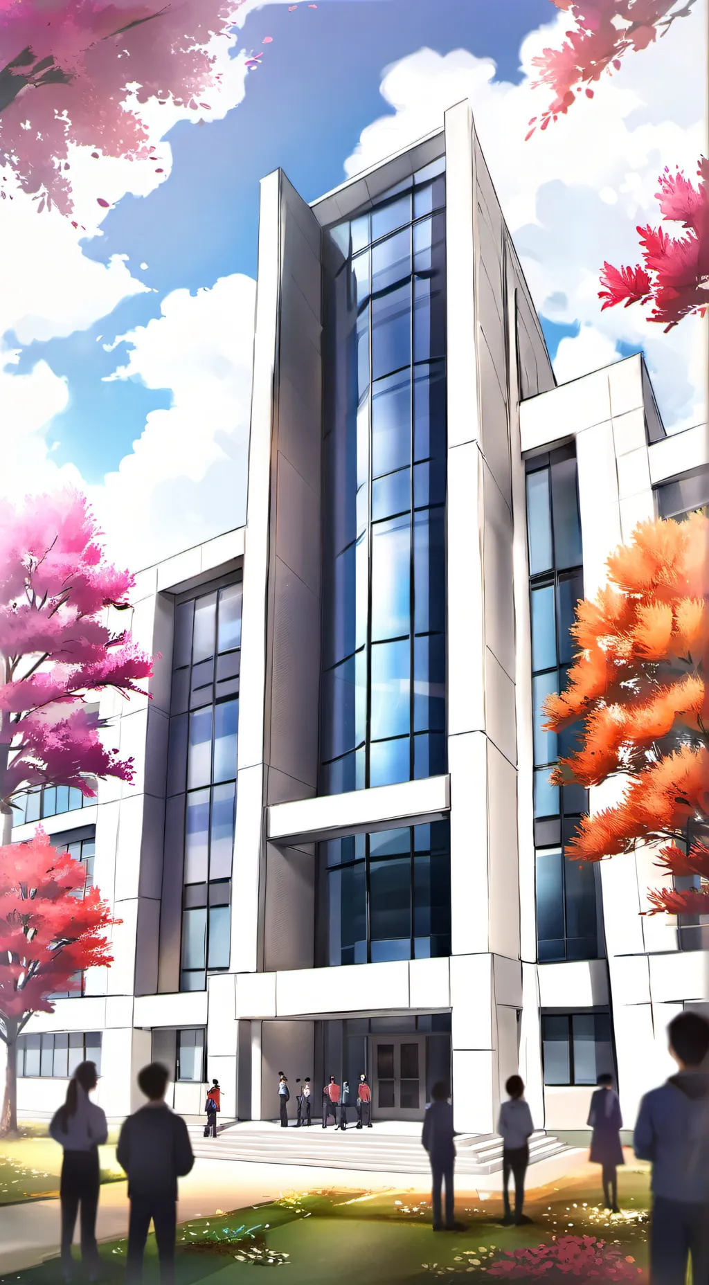 ai character: escola de heróis  background