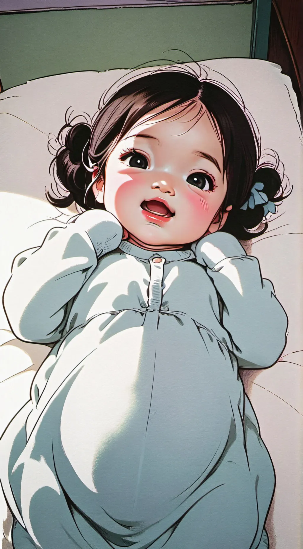 ai character: baby girl  background