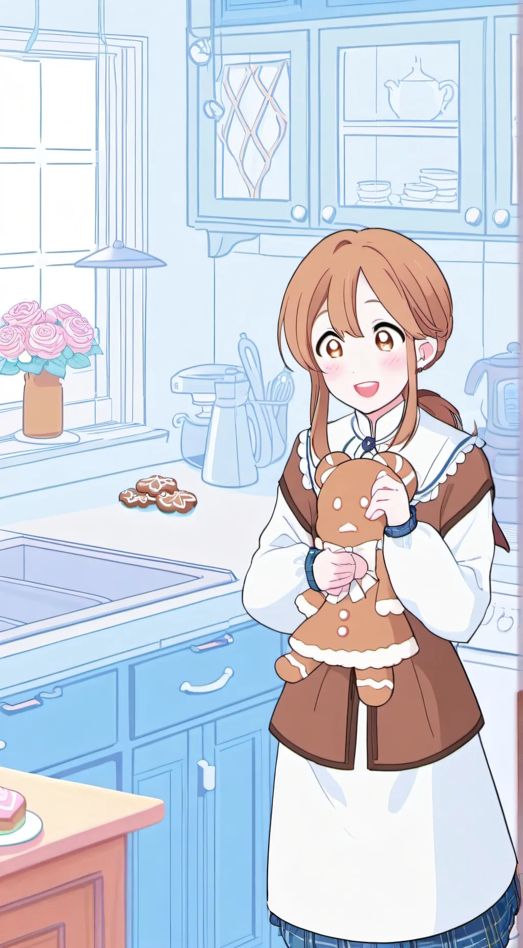 ai character: ginger background