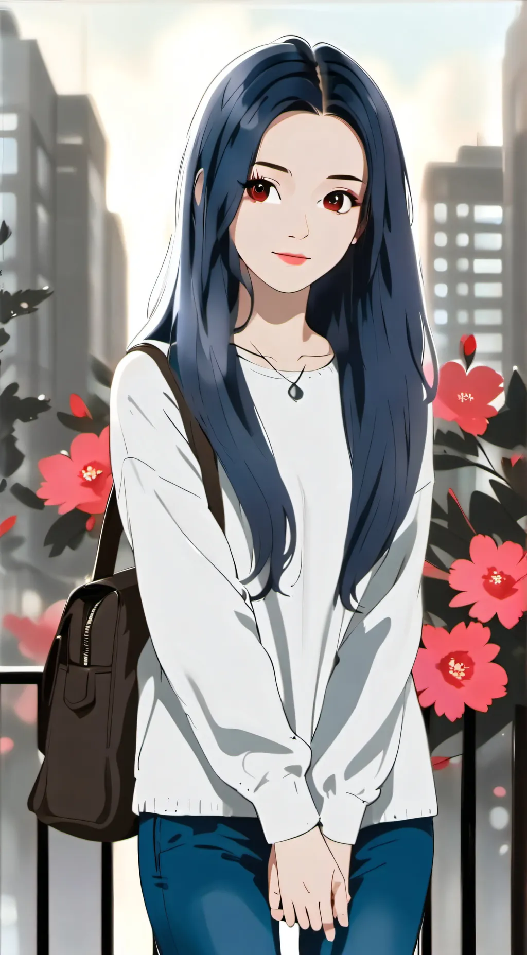 ai character: Ashley Tisdale  background