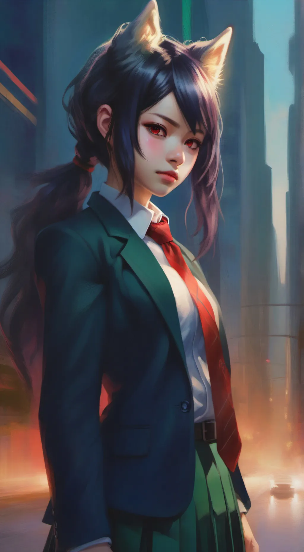 ai character: werewolf in mha background