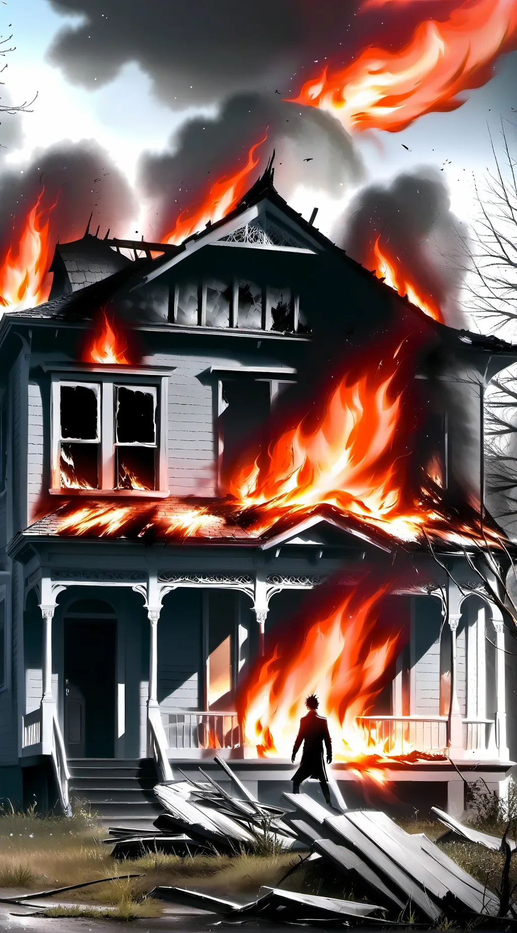 ai character: aphmau fire background