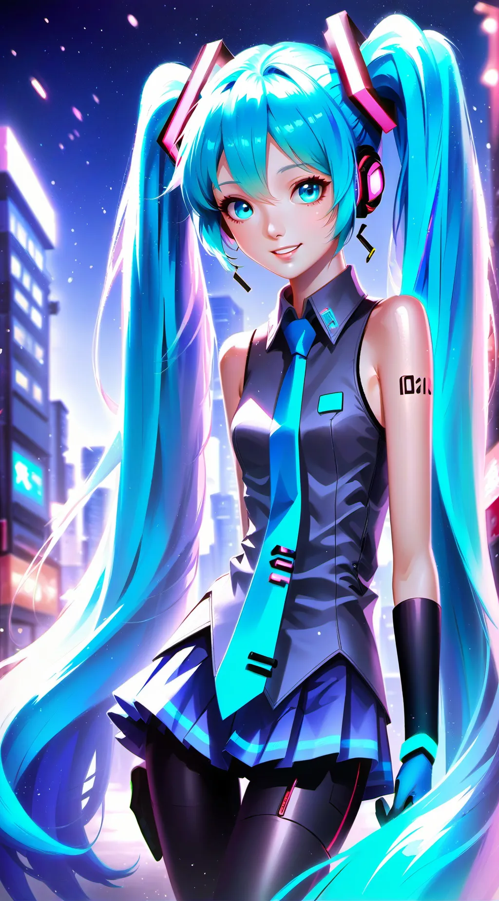 ai character: Hatsune Miku  background