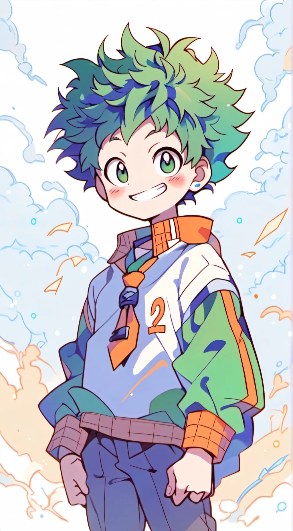 ai character: 💚🧡Bakudeku🧡💚 background