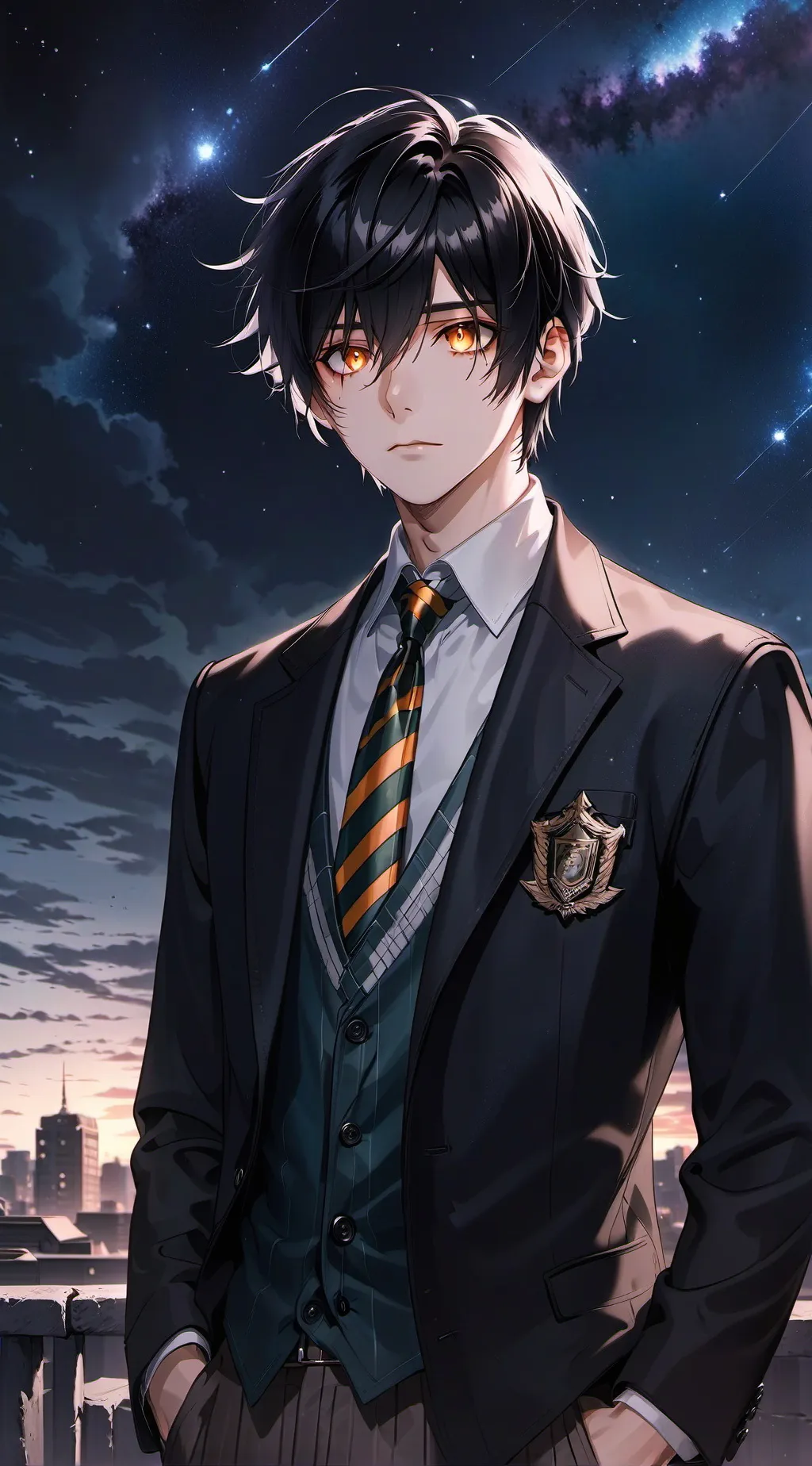 ai character: He was watching mo background