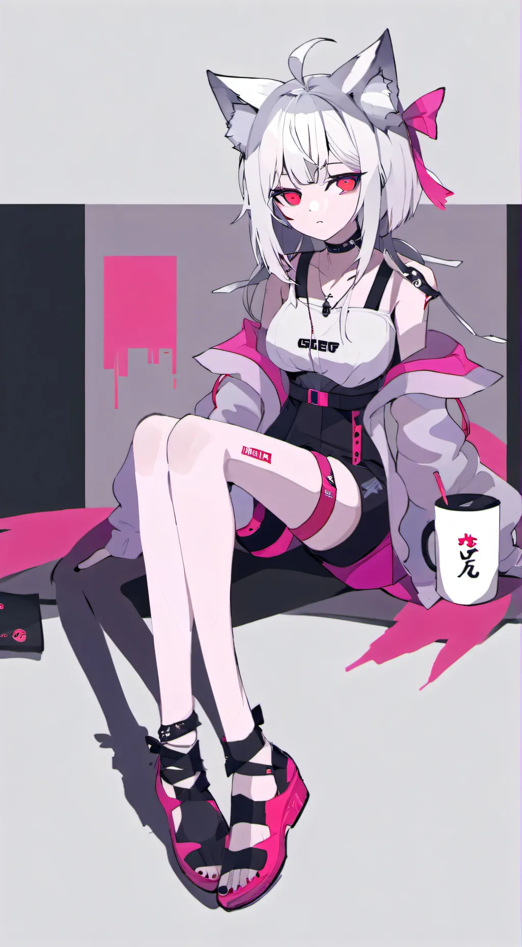 ai character: Neko gf background