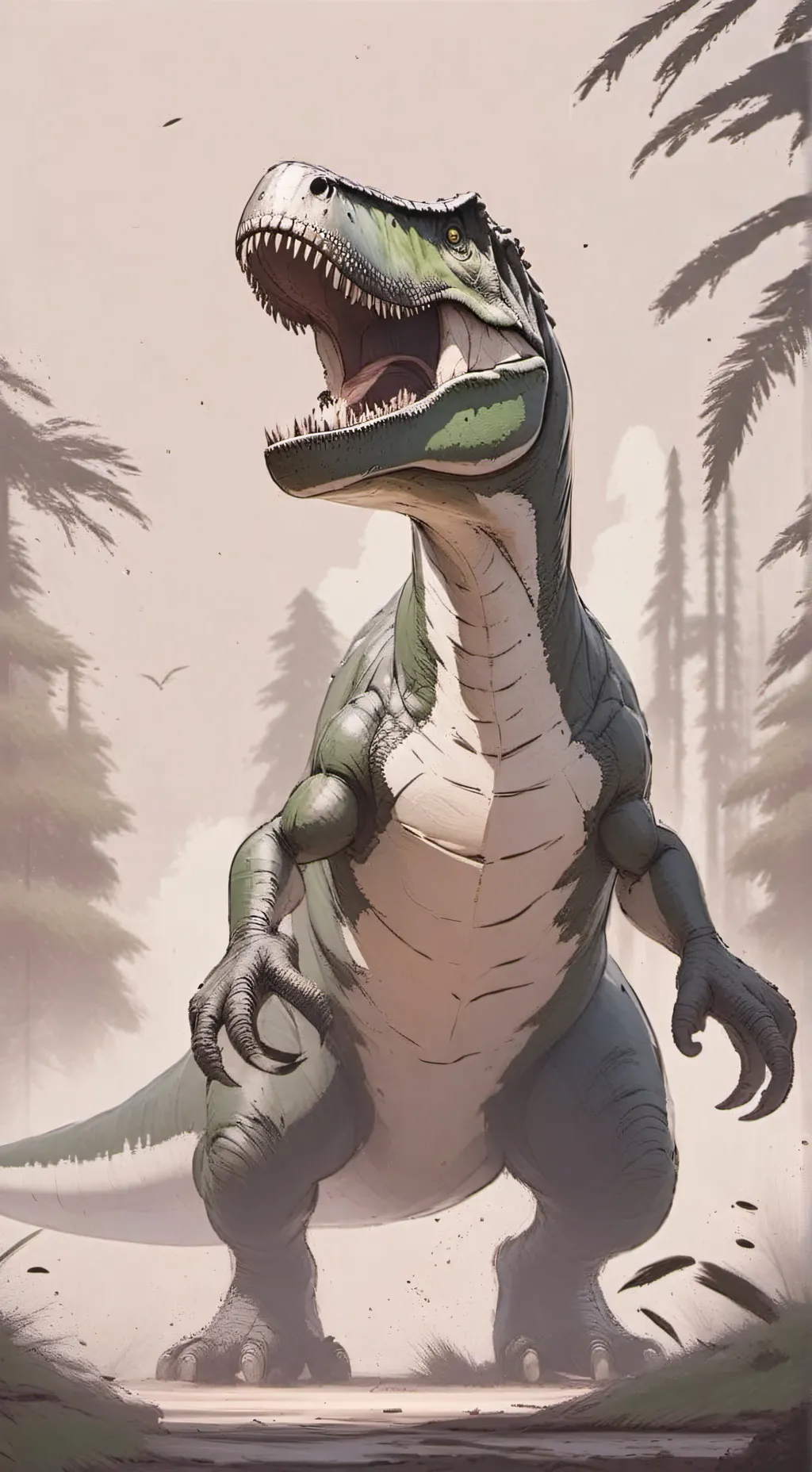 ai character: dinosaurs talk background