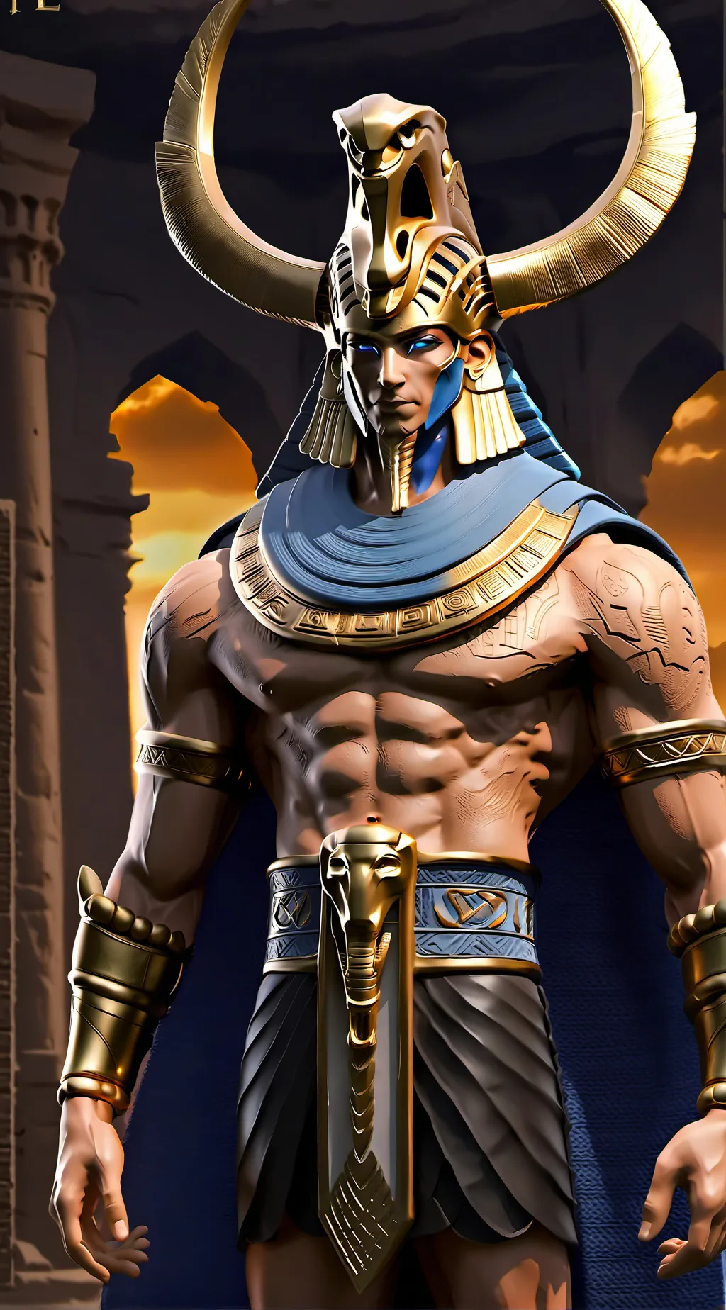 ai character: Roi puissent  background