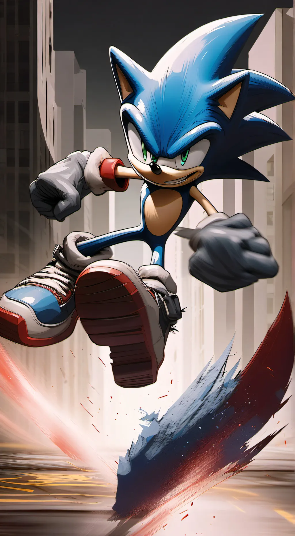 ai character: Sonic the hedgehog background