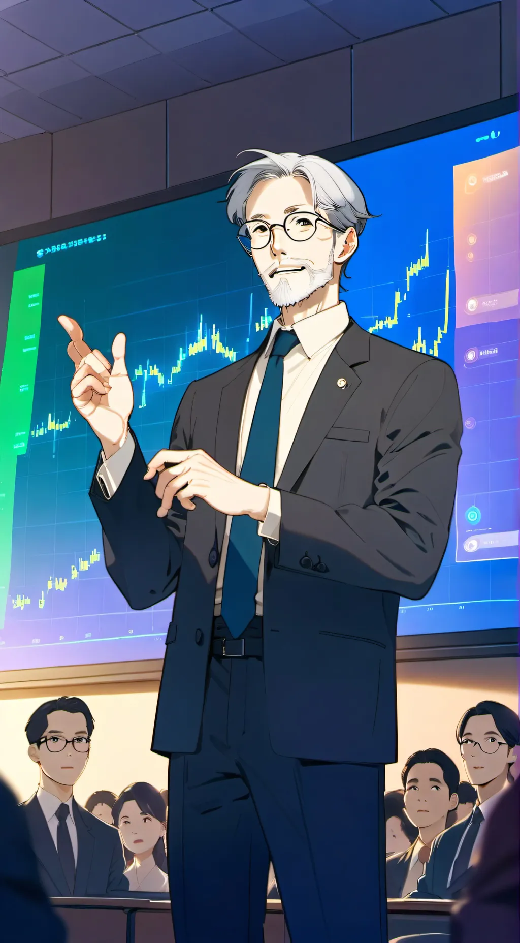 ai character: Lecture  background