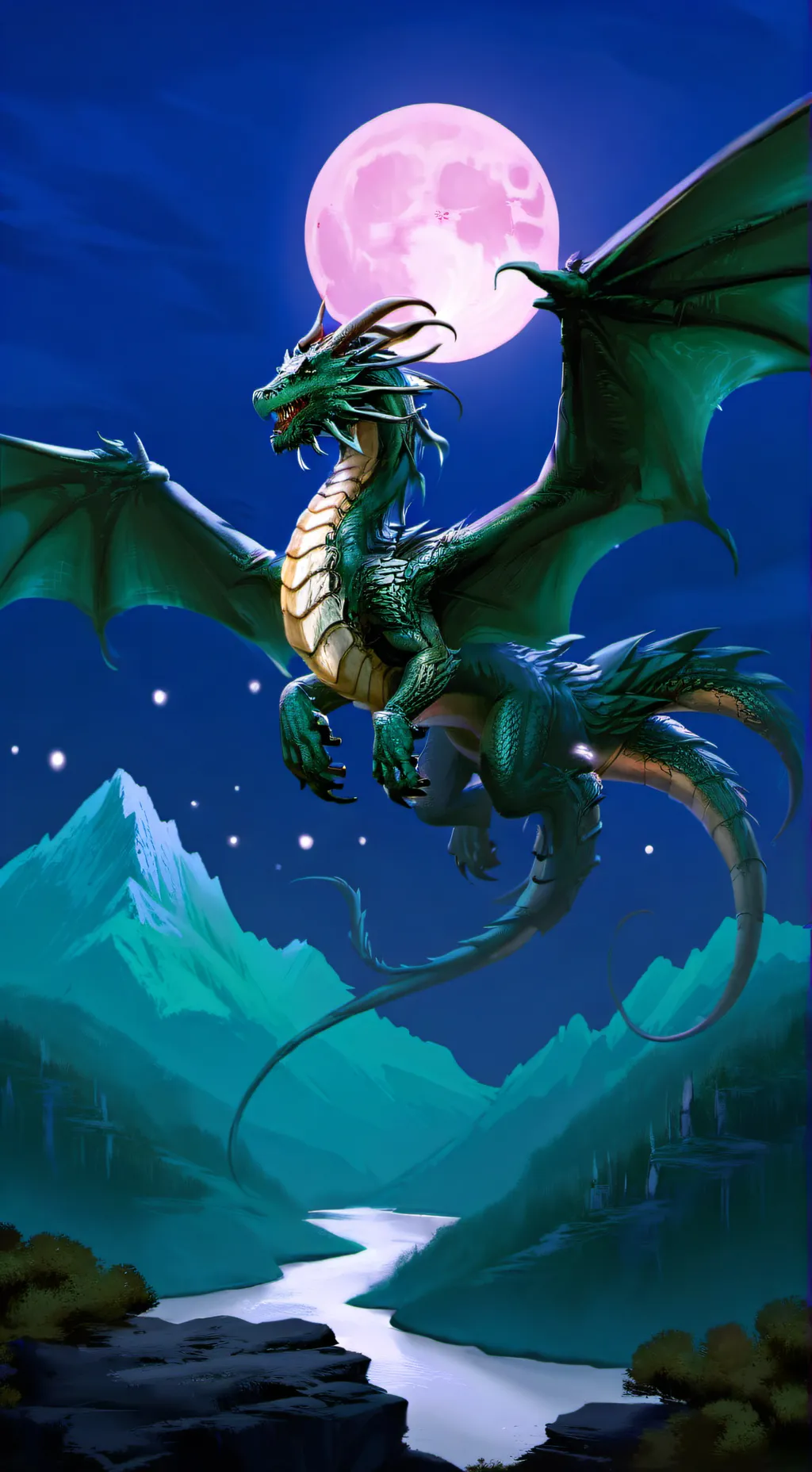 ai character: Drache background