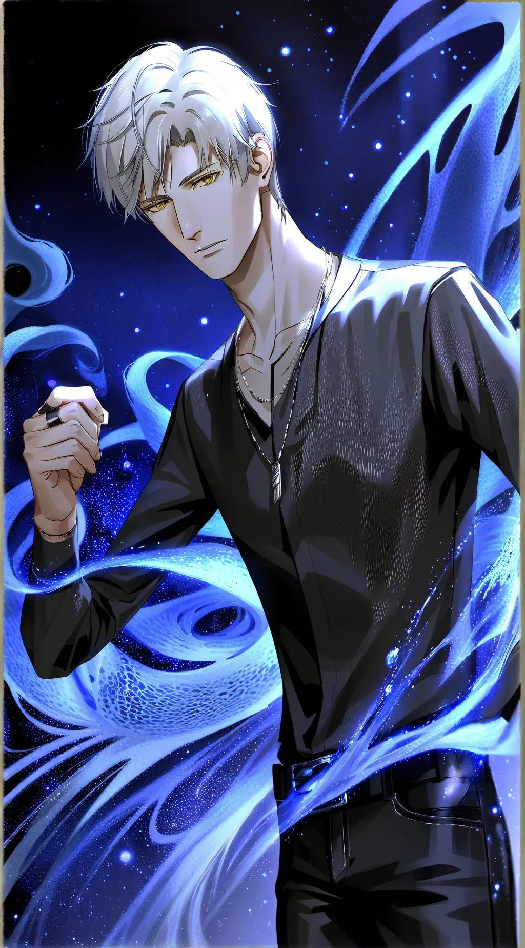 ai character: Aaron 🖤🔪 background