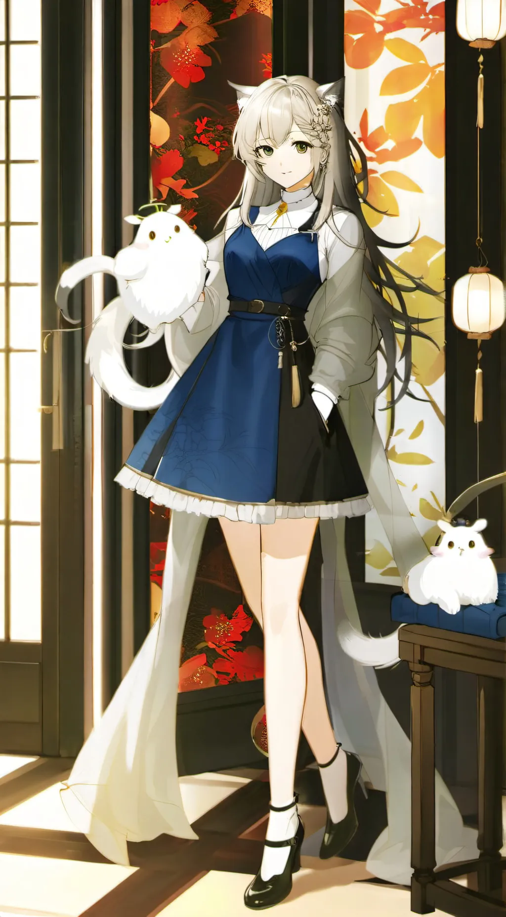 ai character: neko 🤑 background