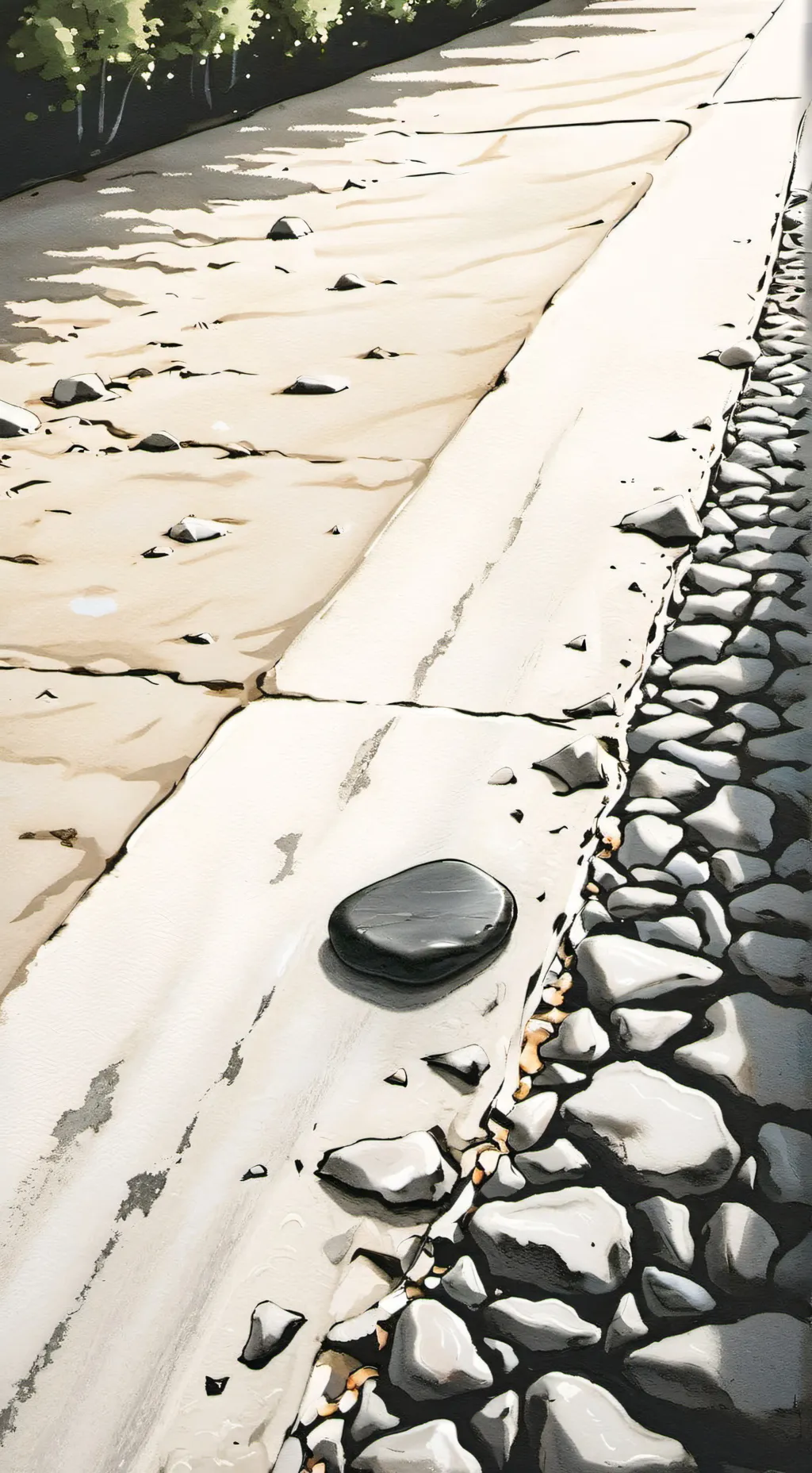 ai character: Roasting Pebble  background