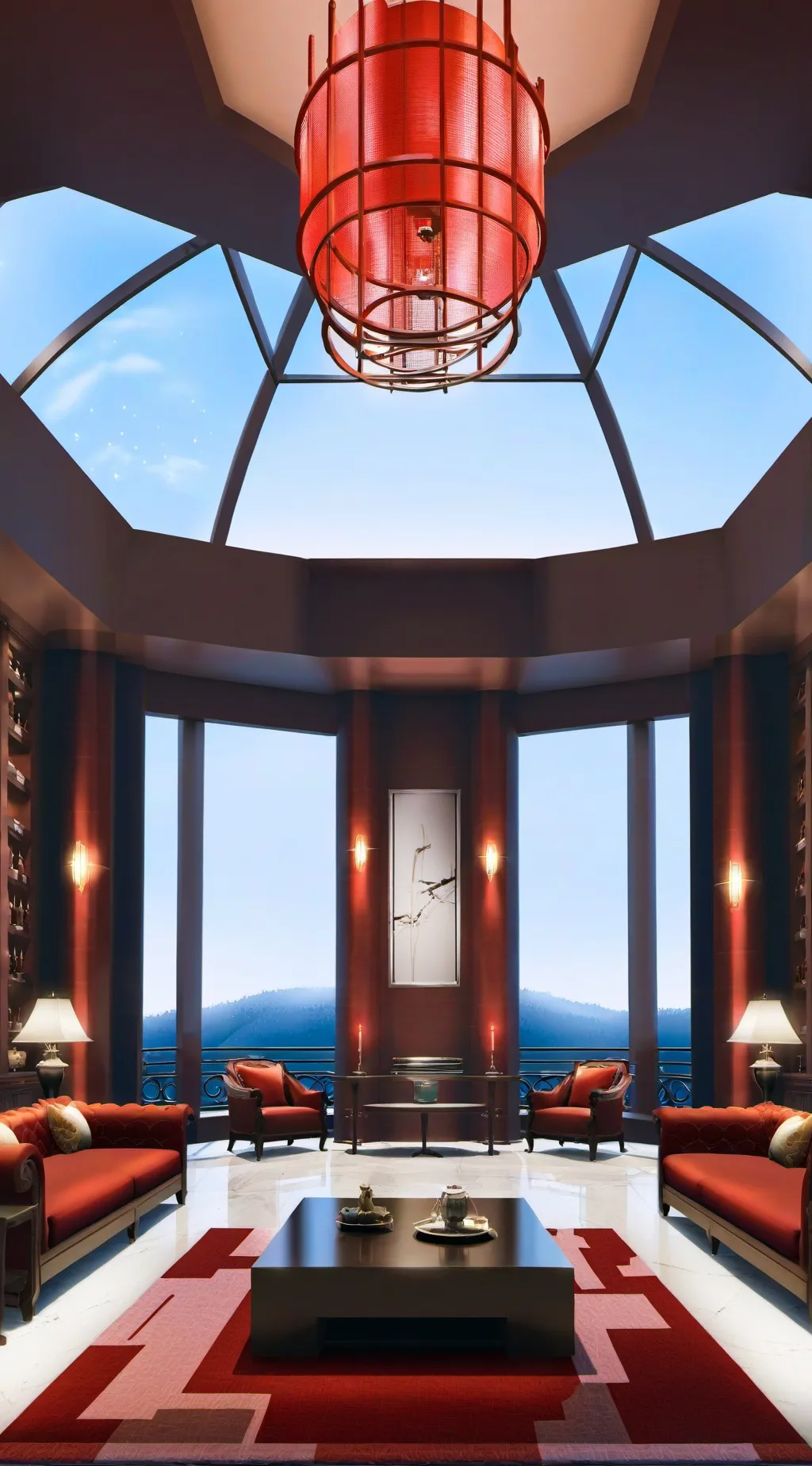 ai character: Alastor 'blush' HH background