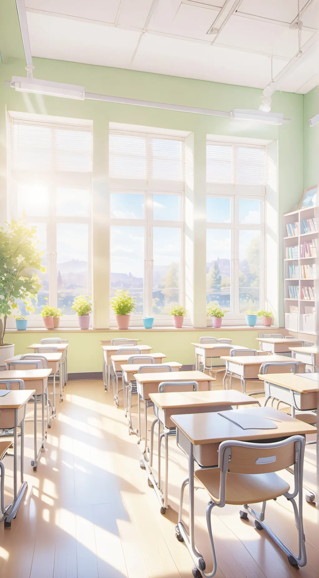 ai character: Classroom  background