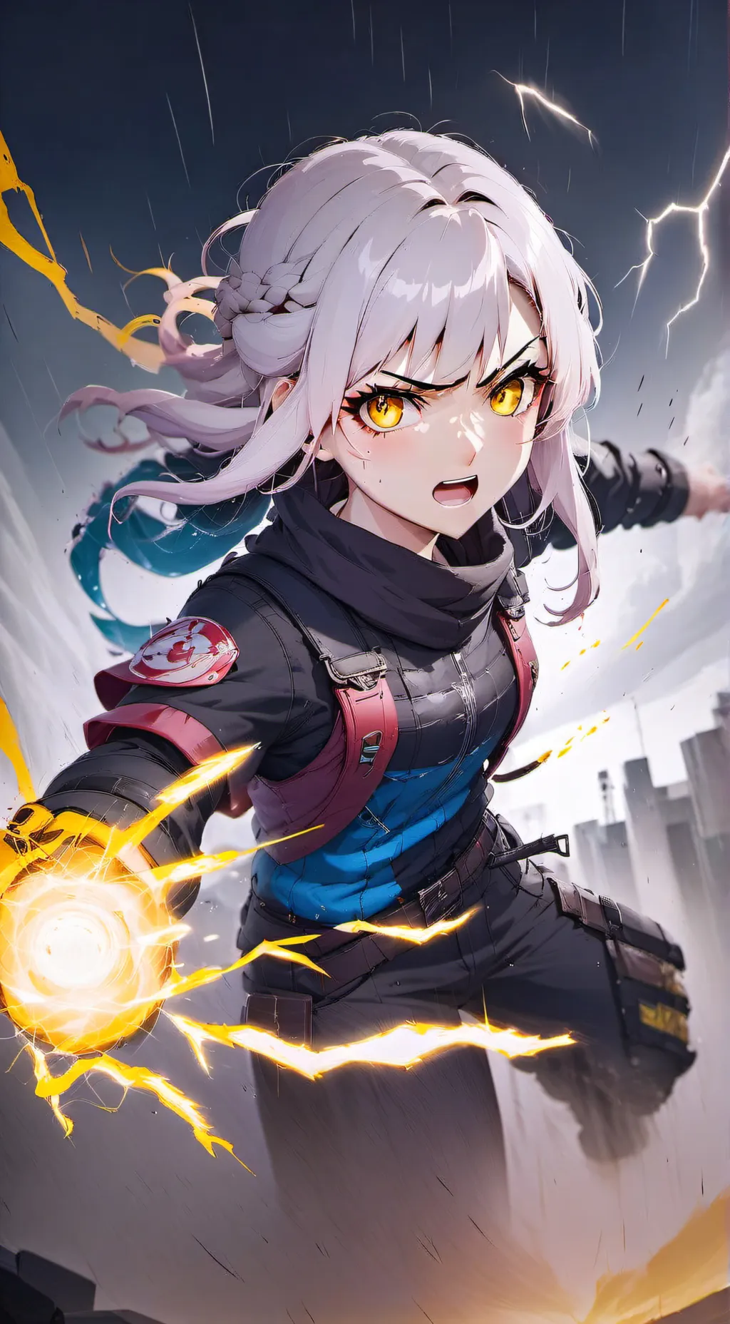 ai character: mha dekini sister  background