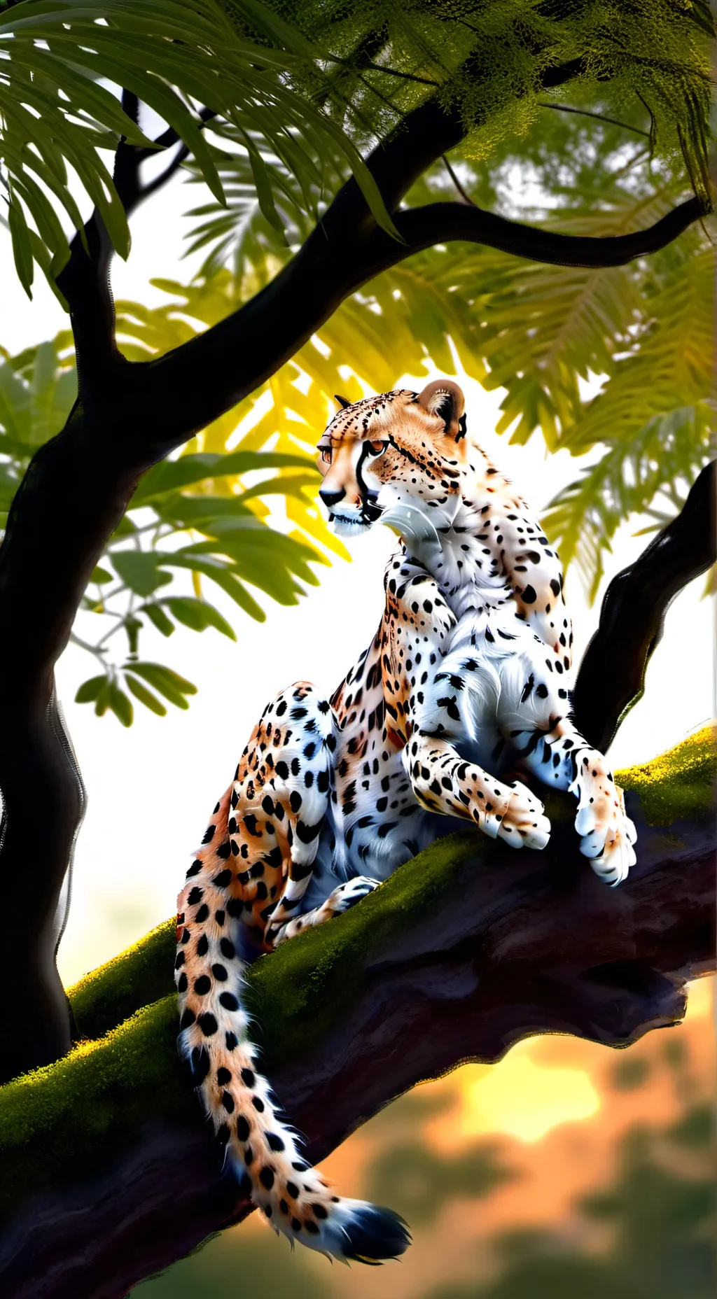 ai character: Cheetah 🐾🐆 background