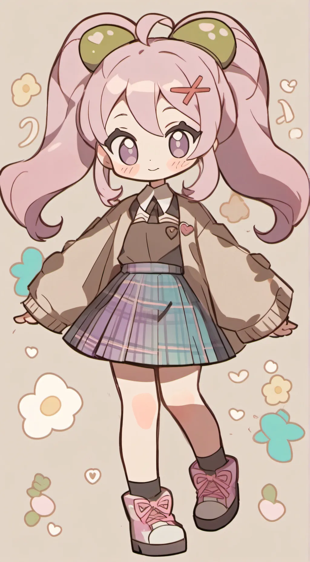 ai character: catch! Teenieping background