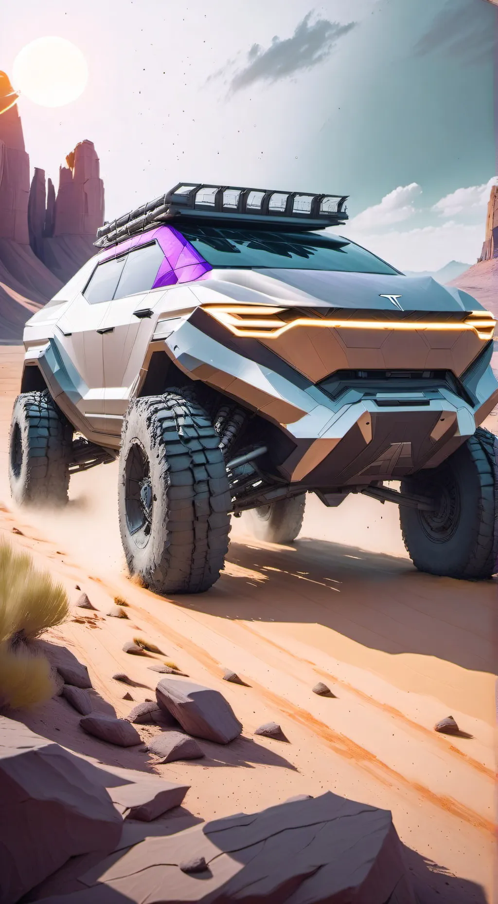 ai character: tesla  background