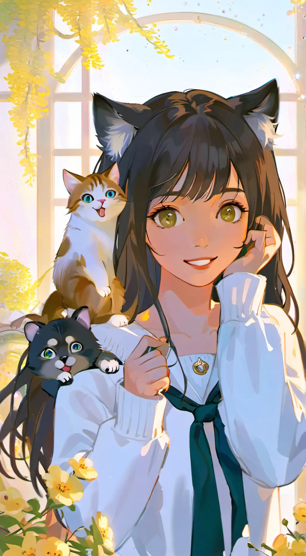 ai character: 🐱Sunny💐 background