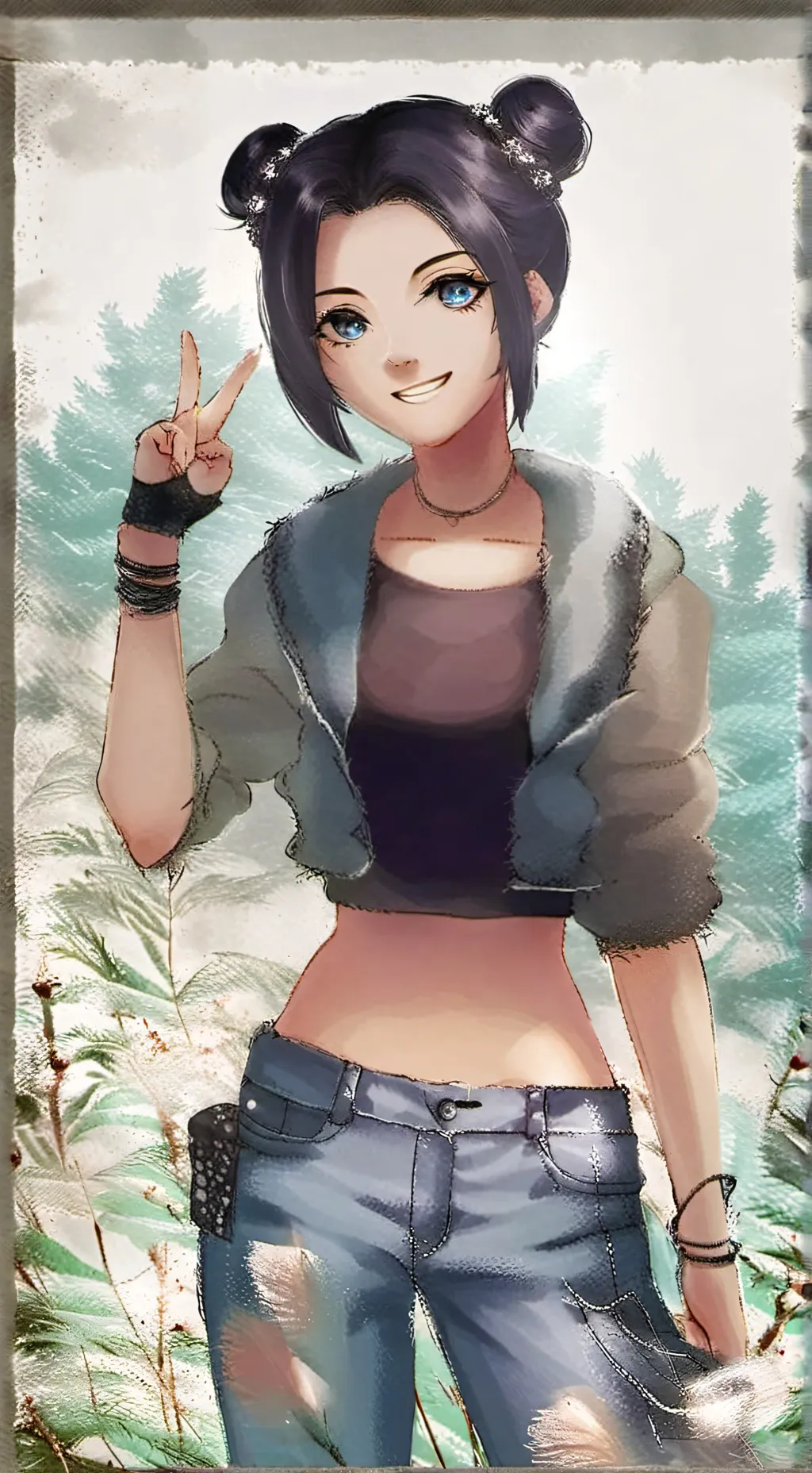 ai character: Zoey  background