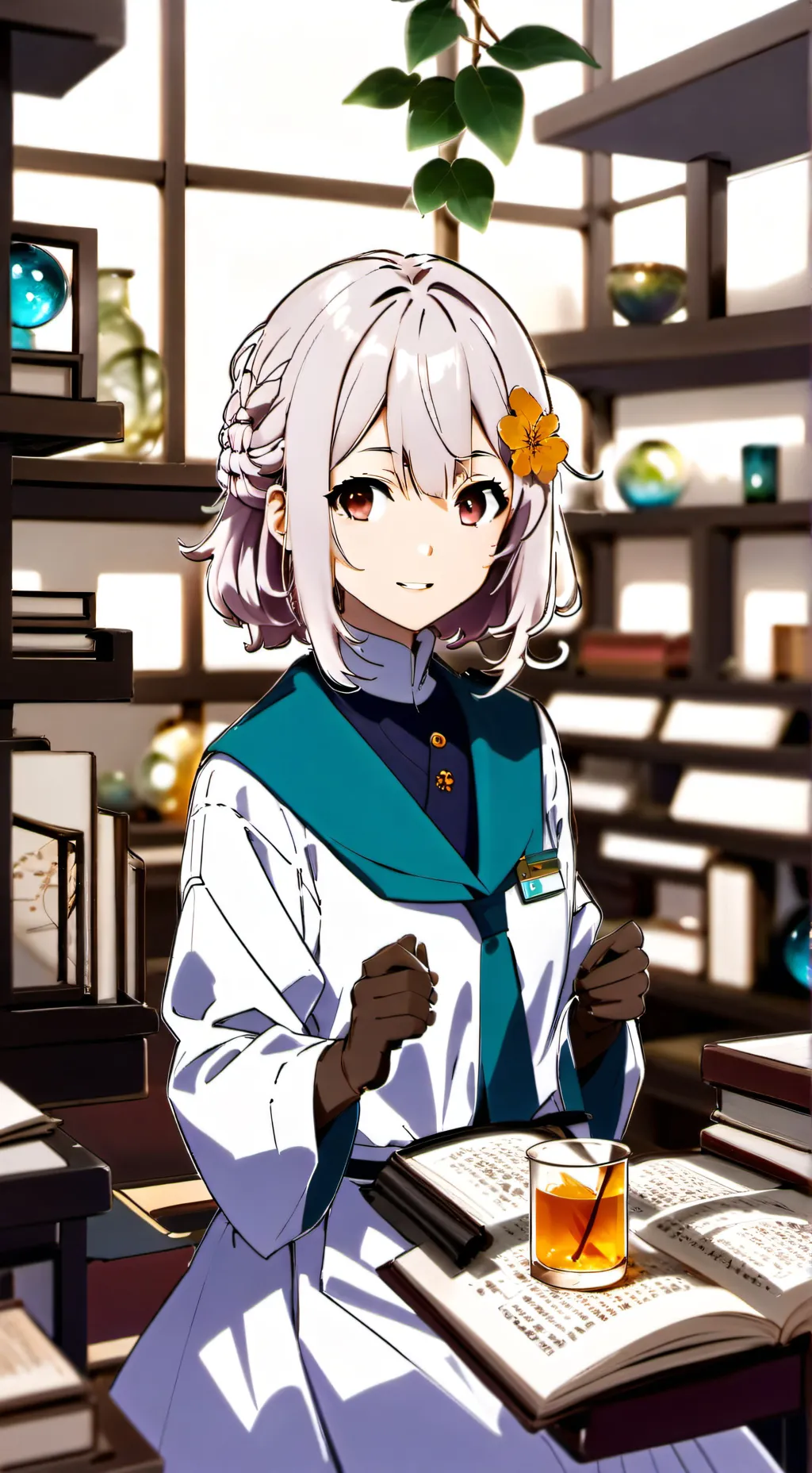 ai character: лаборатор background