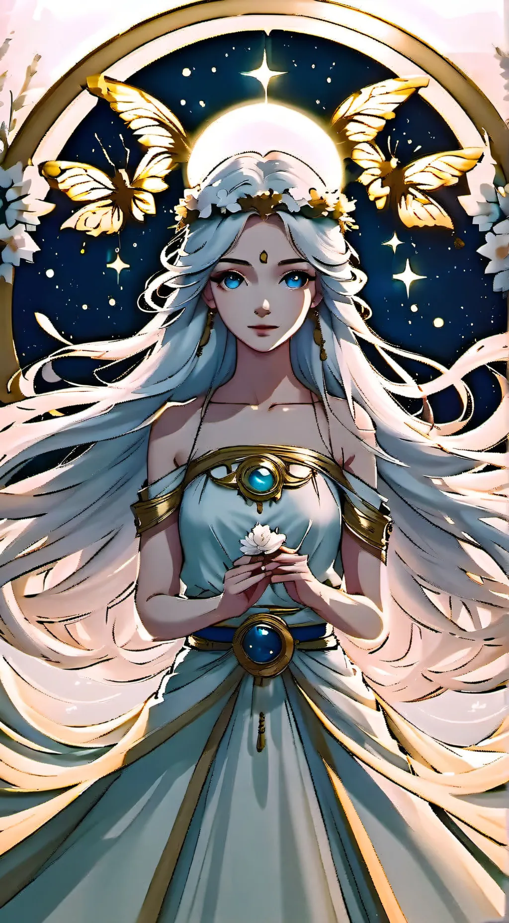 ai character: moon background