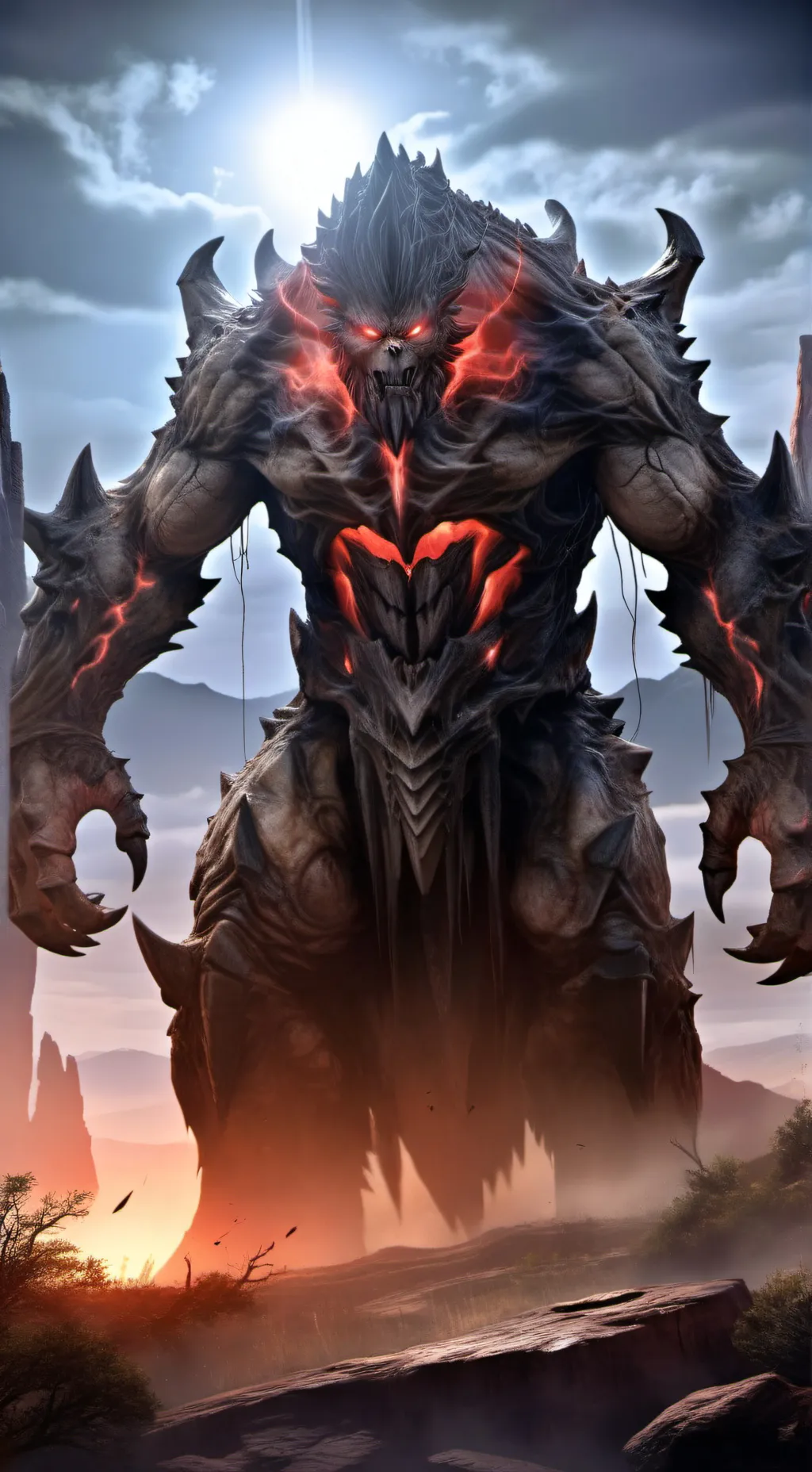 ai character: giant monster background