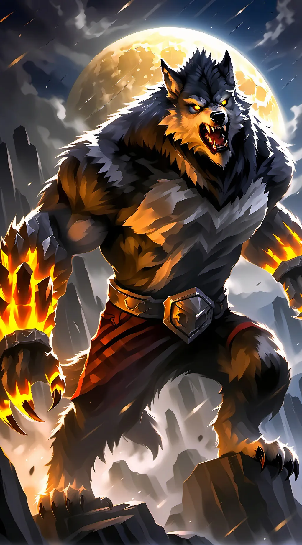 ai character: werewolf curse background