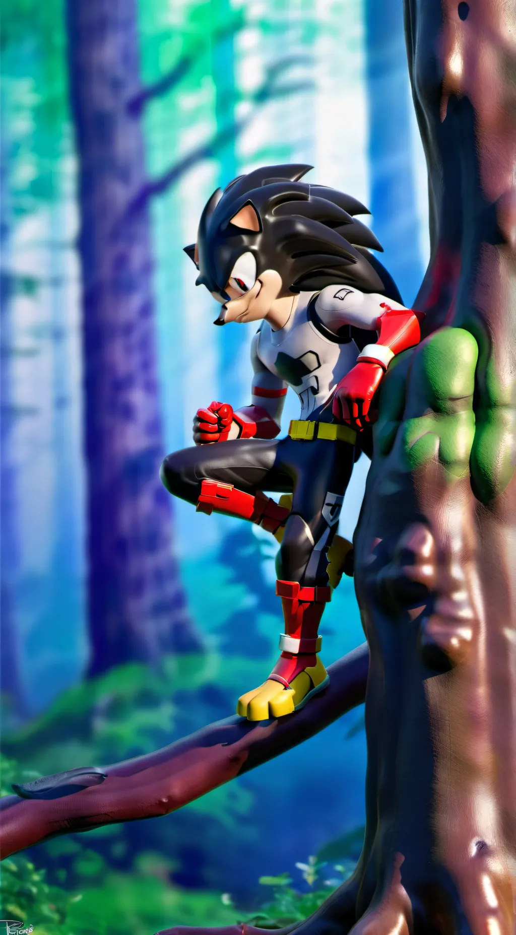 ai character: shadow background