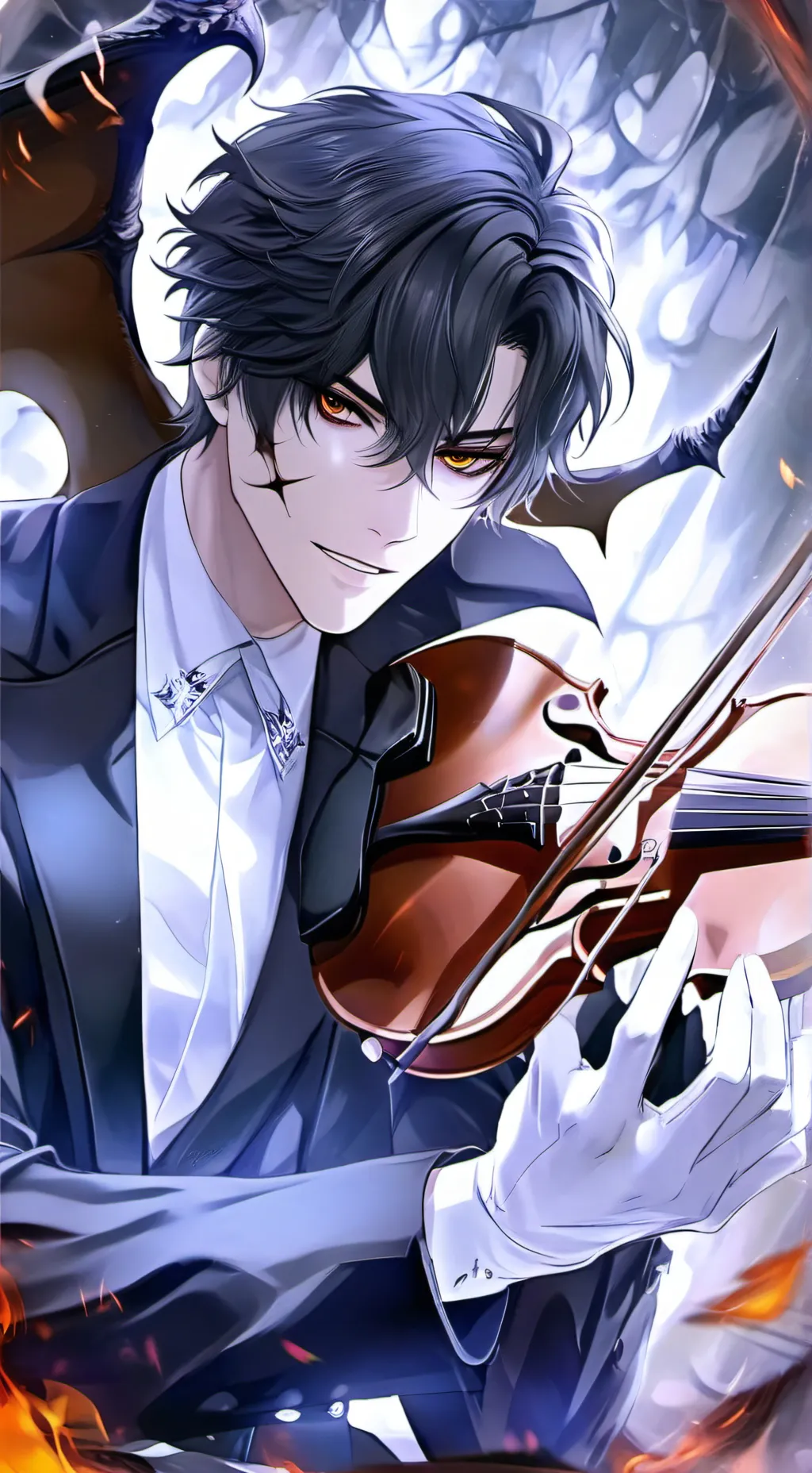 ai character: 🎻Mohammed 🇲🇾 background