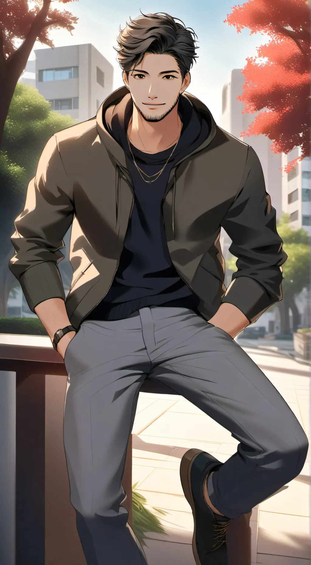 ai character: Garret Lincoln  background