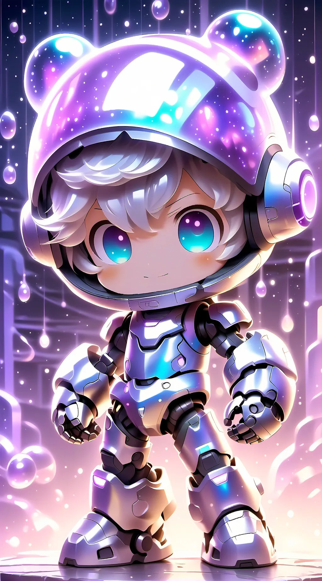 ai character: baby tech store background