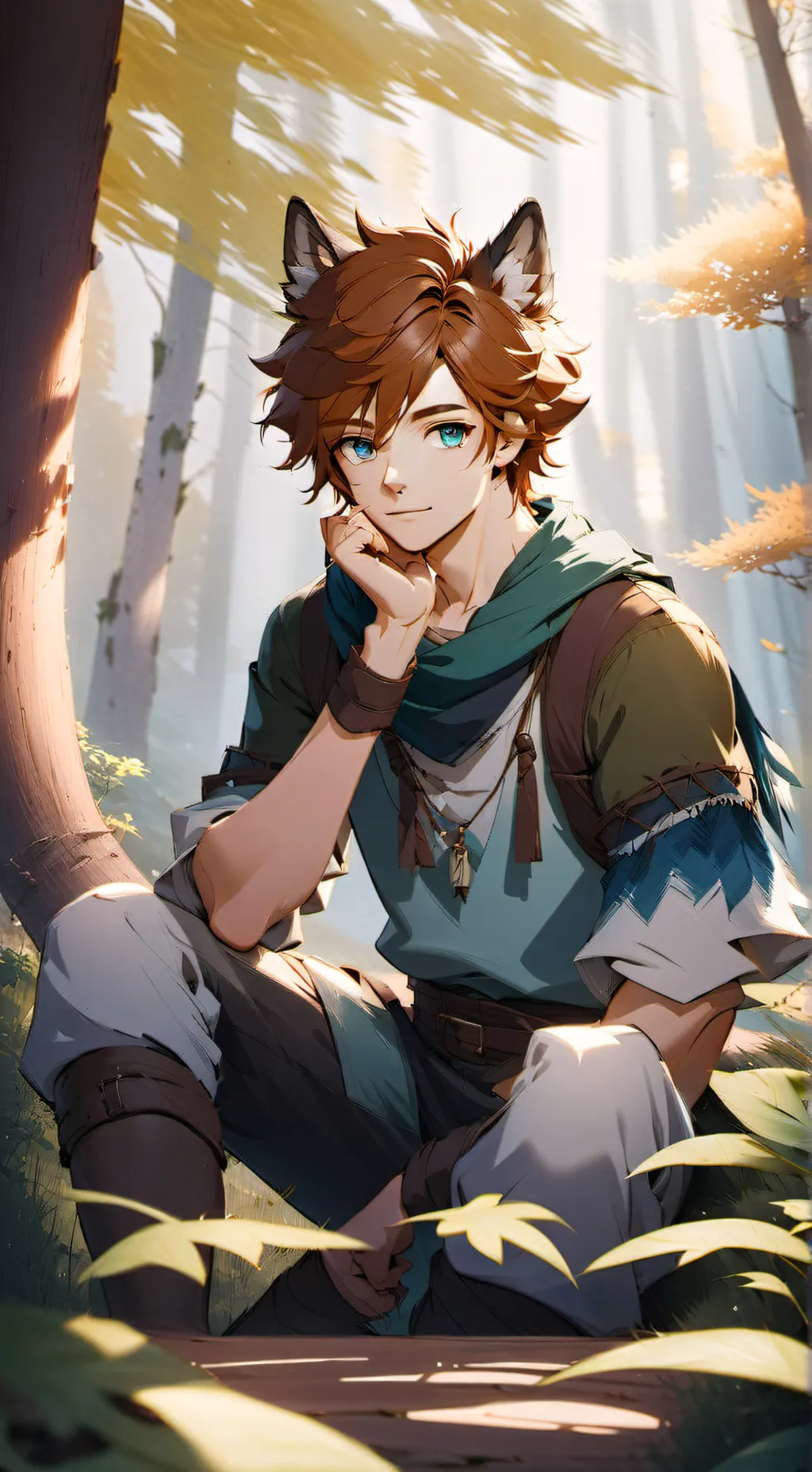 ai character: Jake Lena Mia Leo background