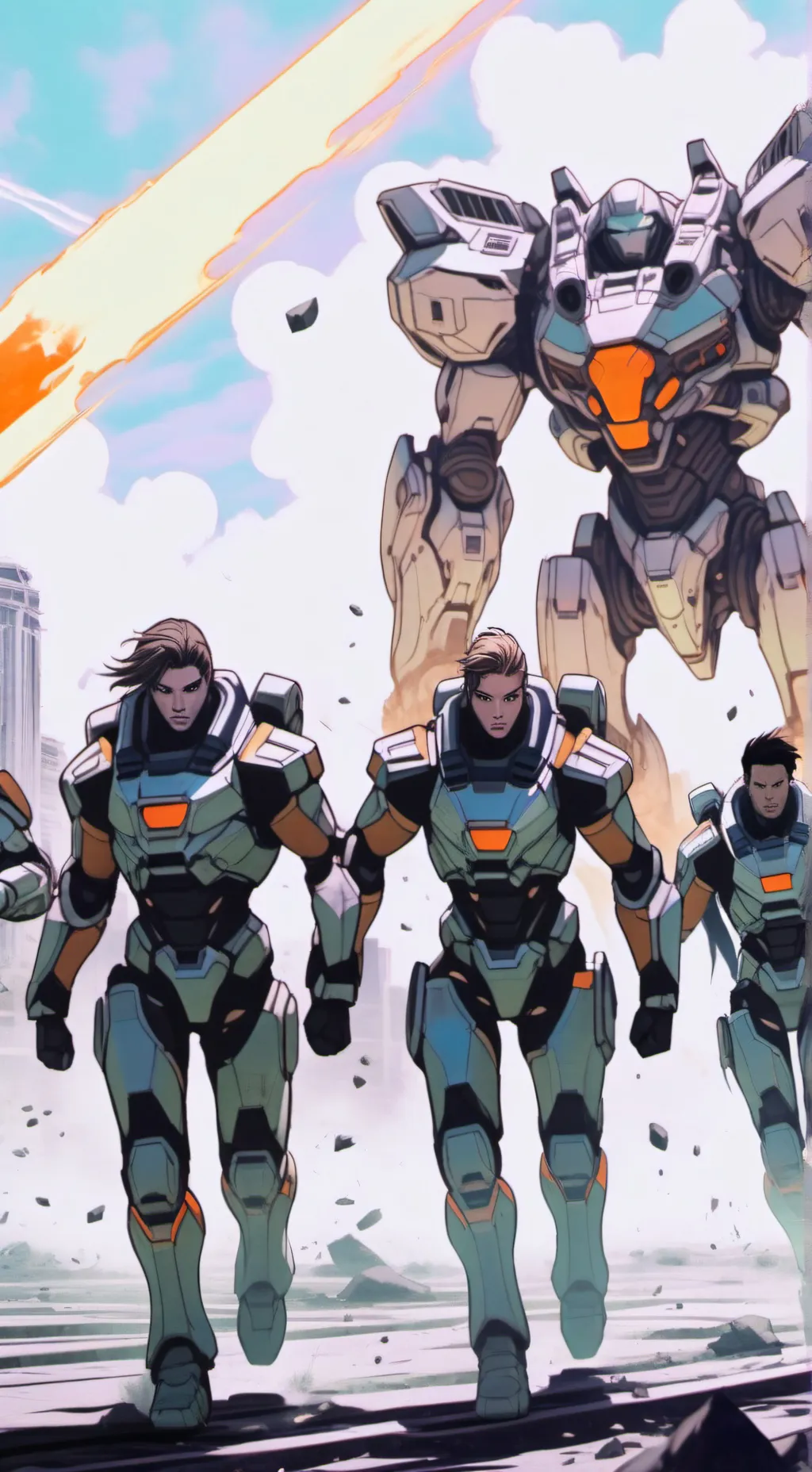 ai character: Titans love ❤️  background