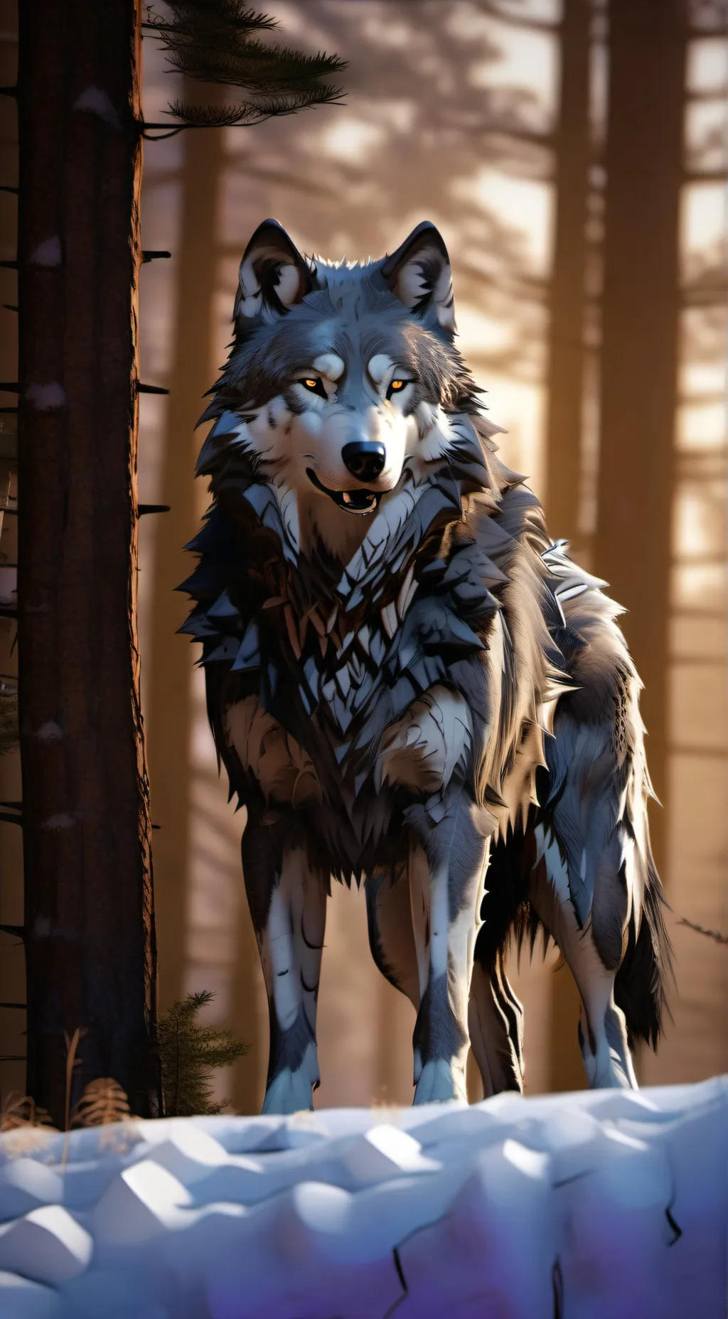 ai character: Wolf background
