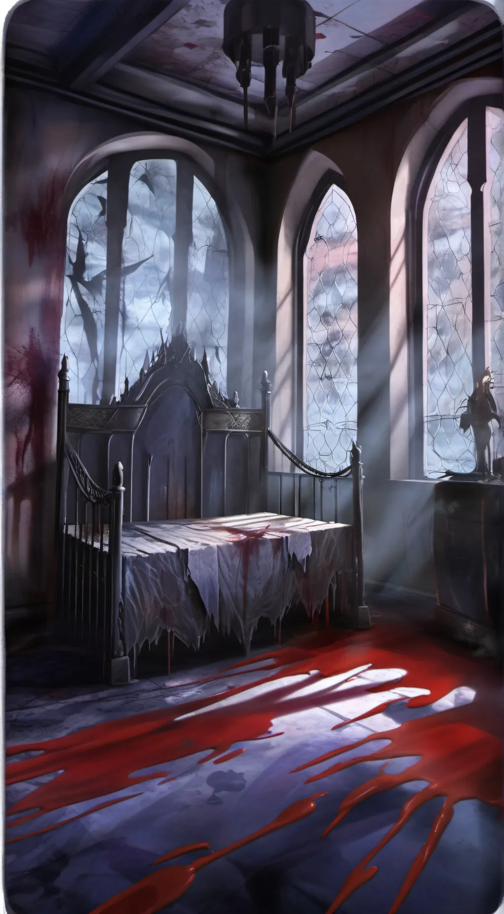 ai character: Dark deception  background