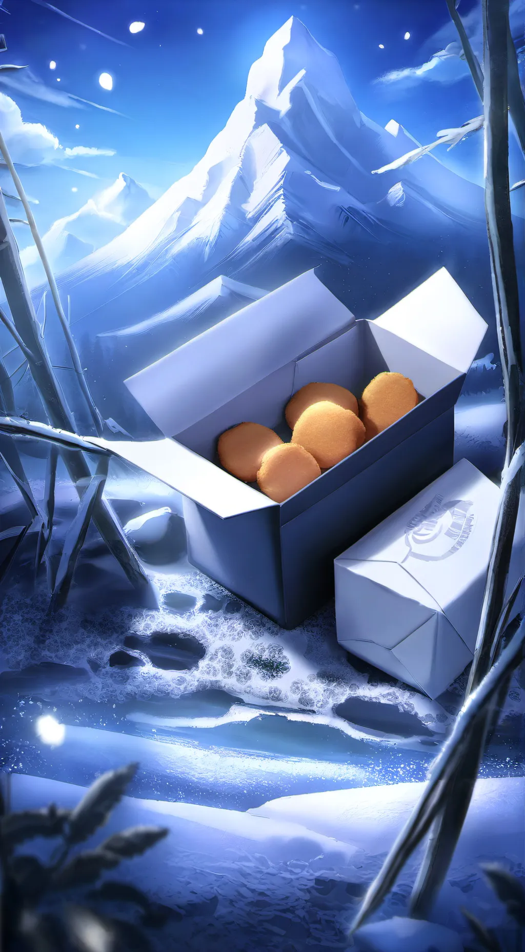 ai character: chicken nugget background