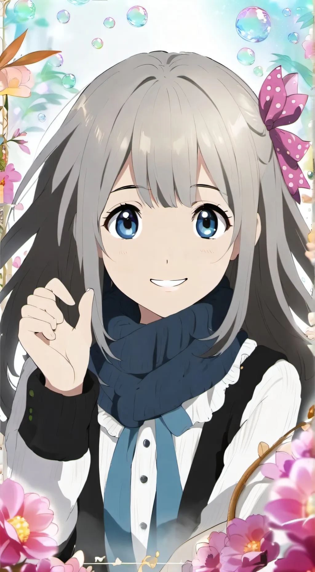 ai character: bubble background