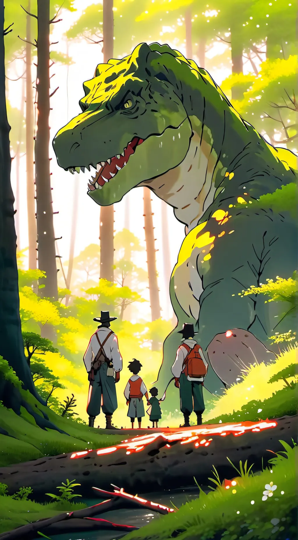 ai character: T rex background