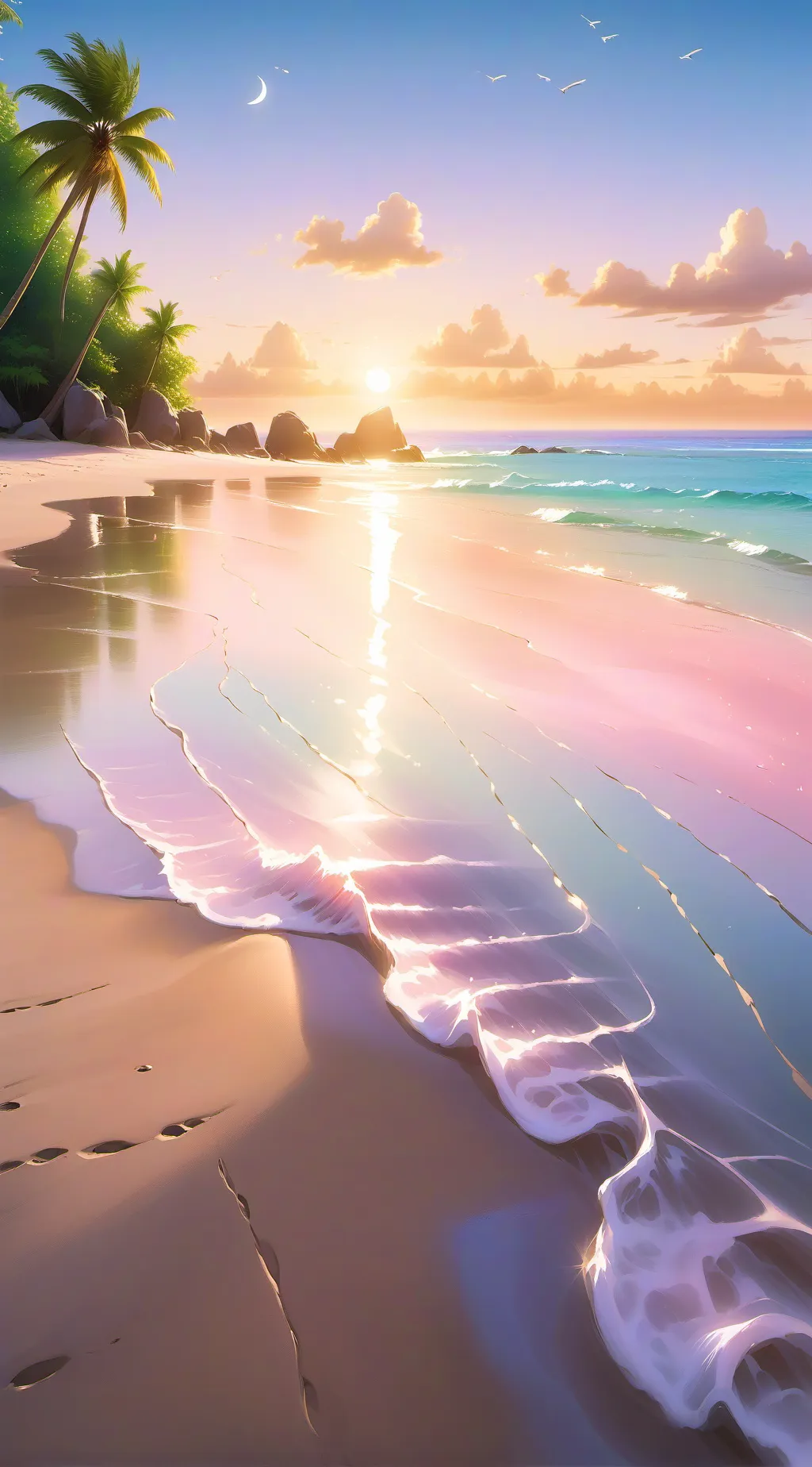 ai character: Mha beach trip background