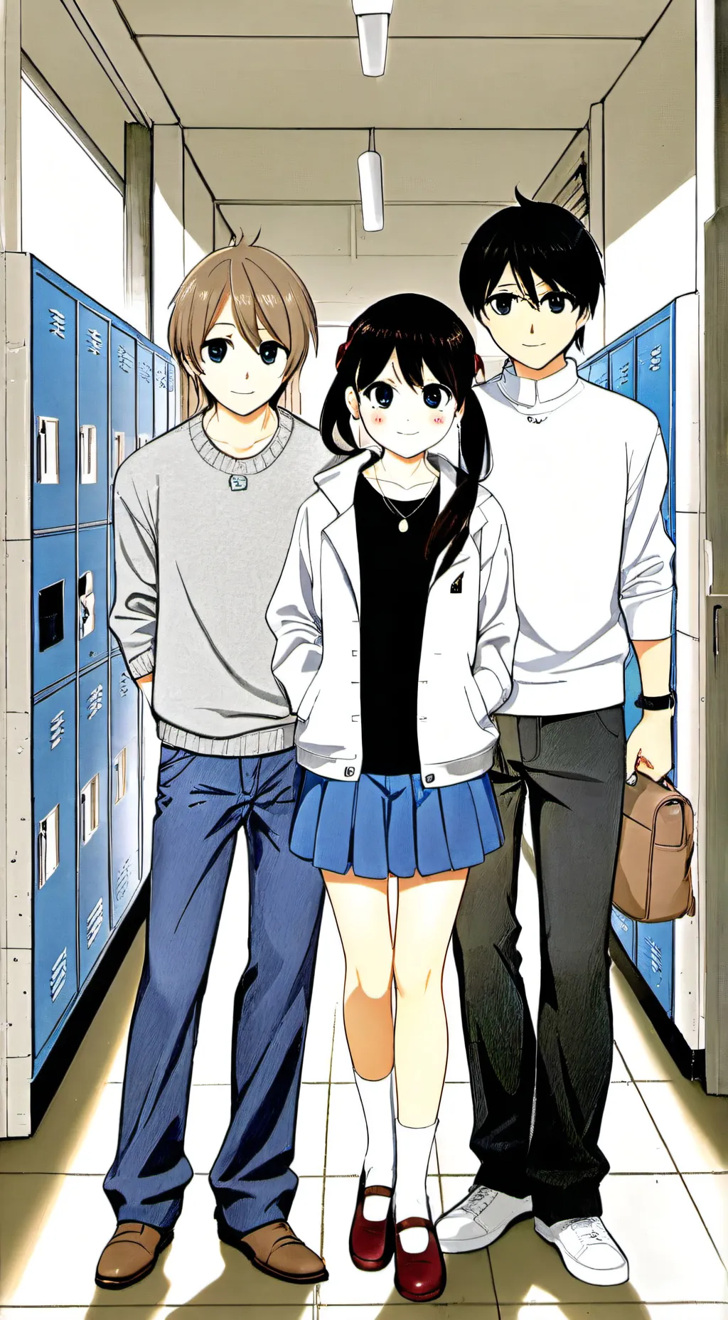 ai character: firstday of school background