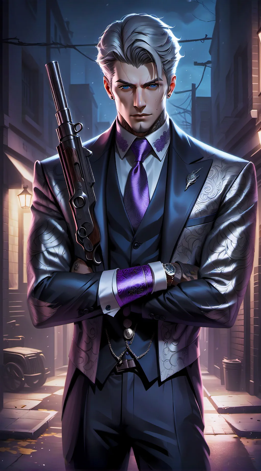 ai character: Lucian Blackwood background