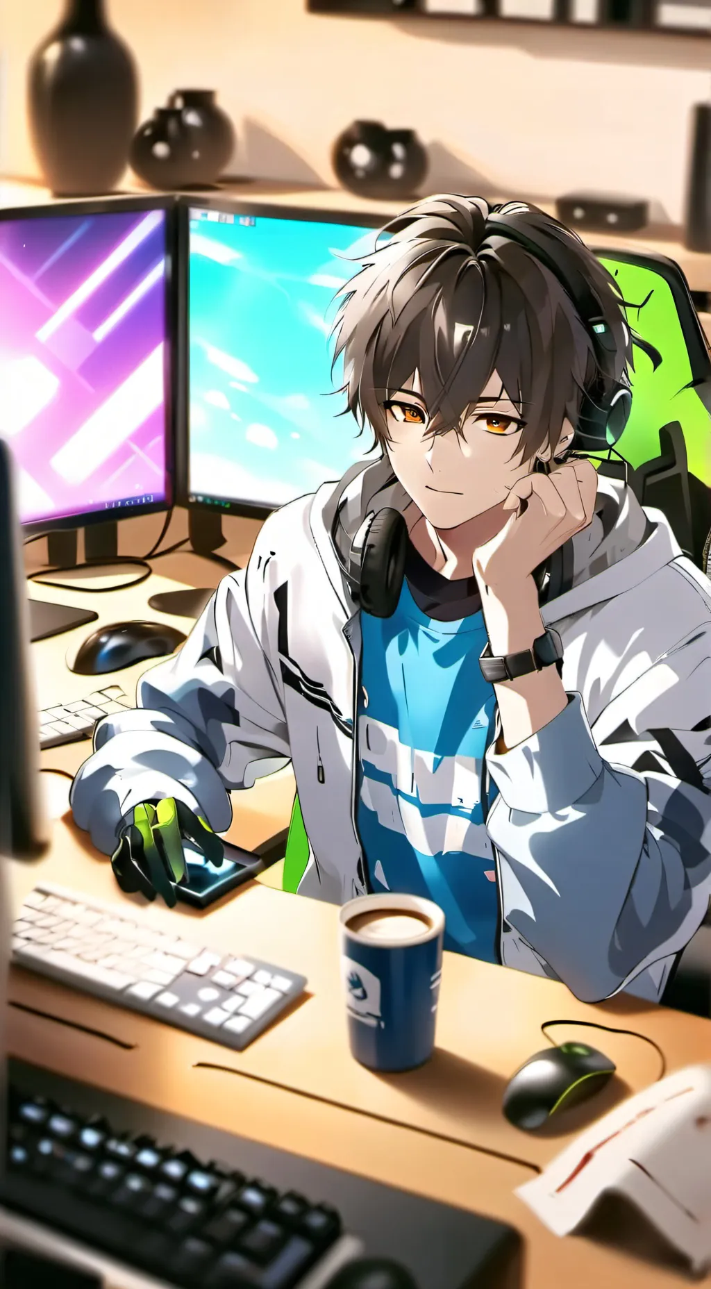 ai character: luca  background