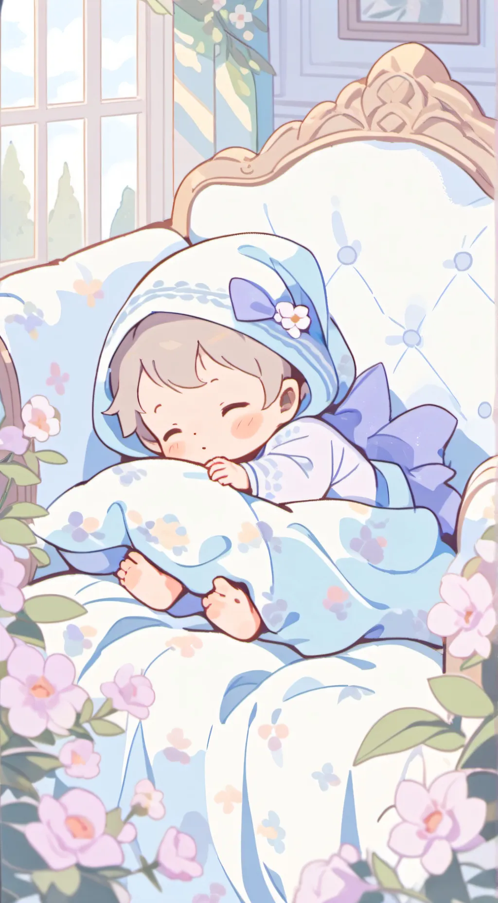 ai character: bebita en tu casa  background