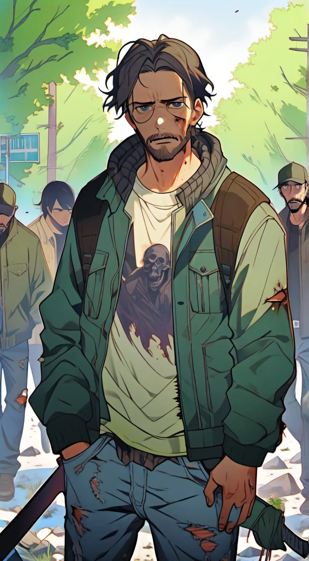 ai character: Walking dead background