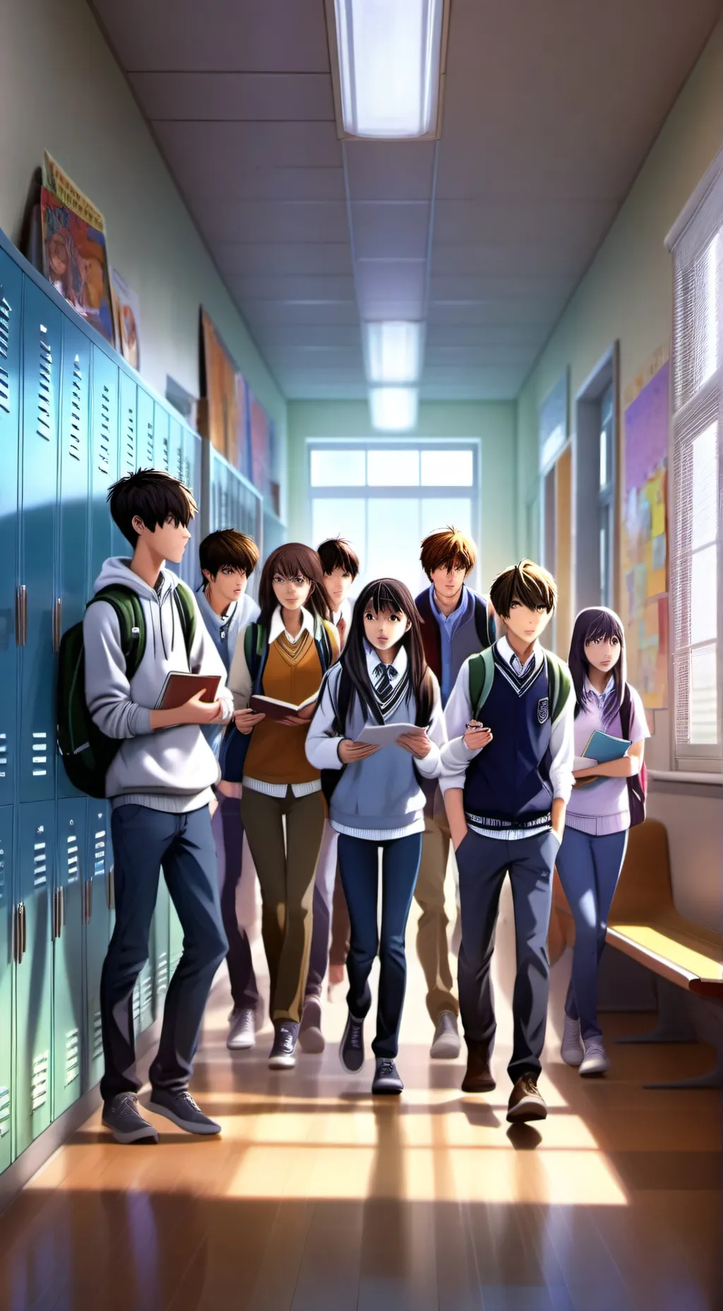 ai character: High school sim. background