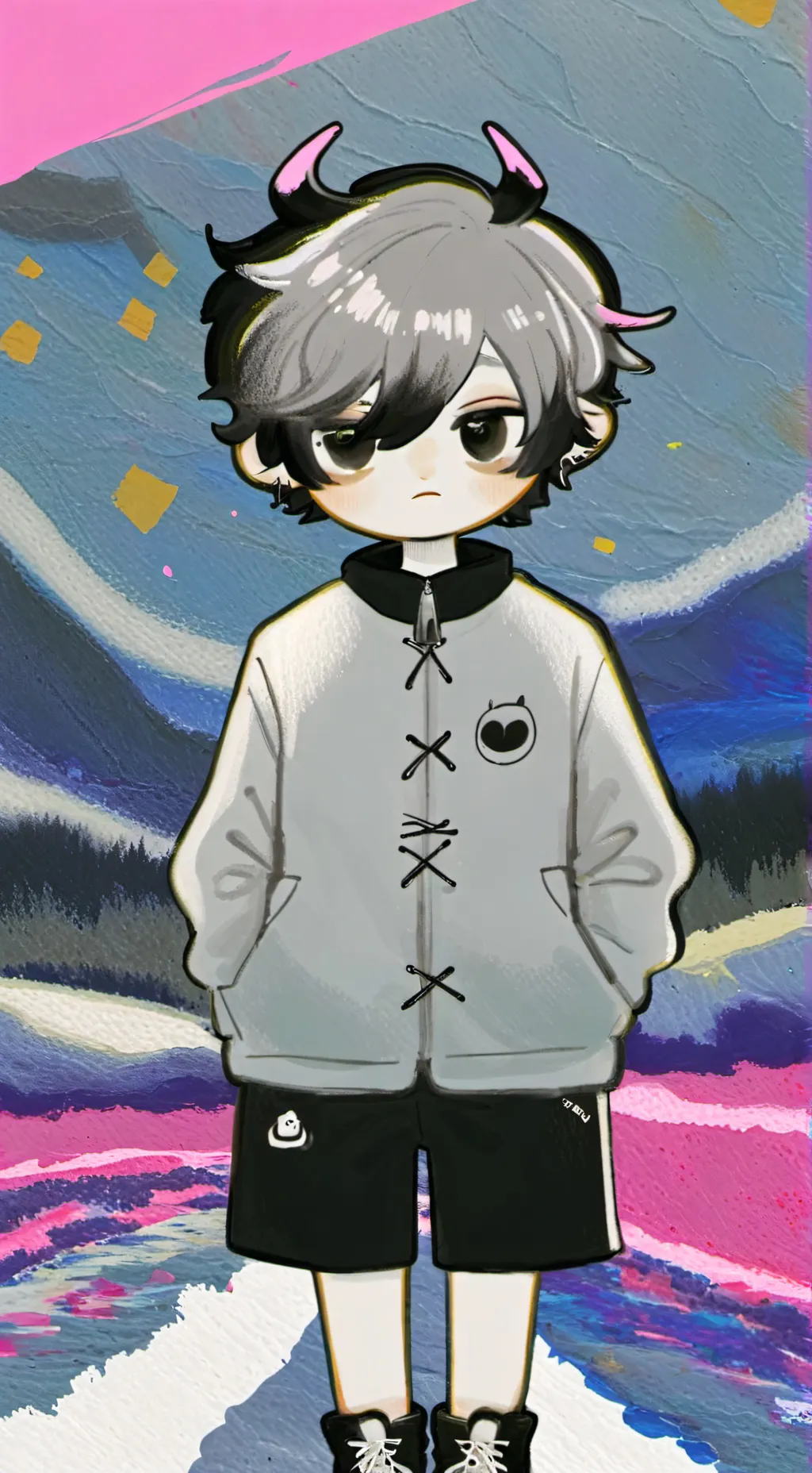 ai character: ༺ღ༒Kny pick me😒༒ღ༻ background